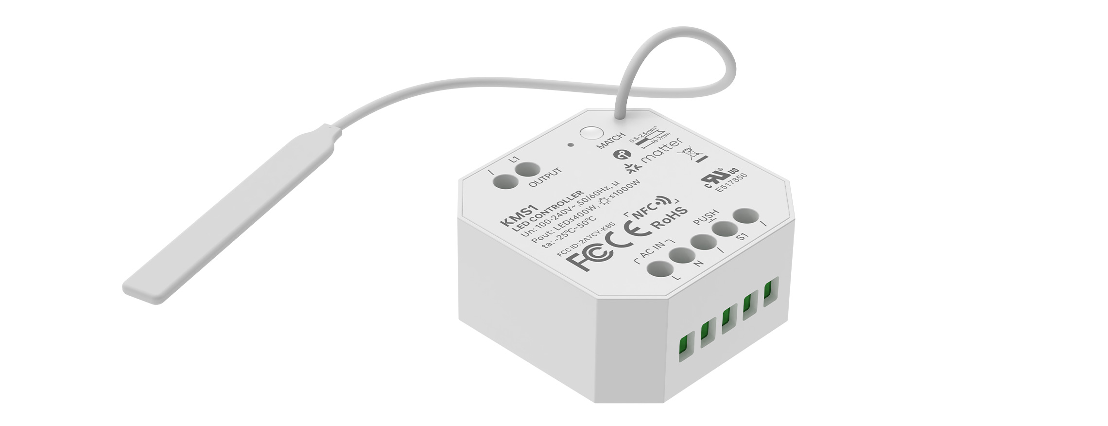PUSH-继电器 Matter/Thread单路开关模块 KMS1