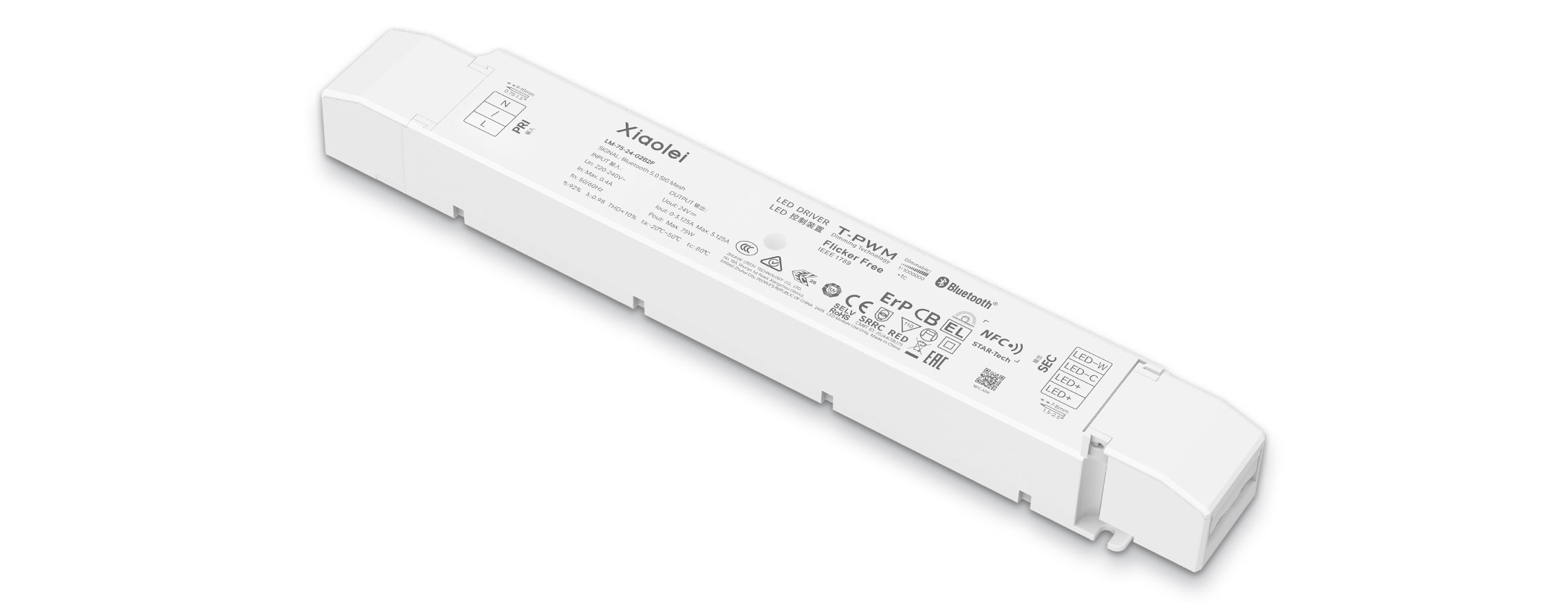 75W 24V NFC CV Bluetooth 5.0 tunable white LED driver LM-75-24-G2B2F