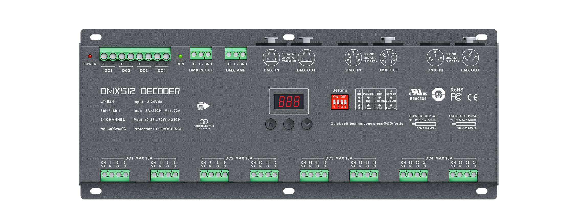 24CH CV DMX Decoder LT-924