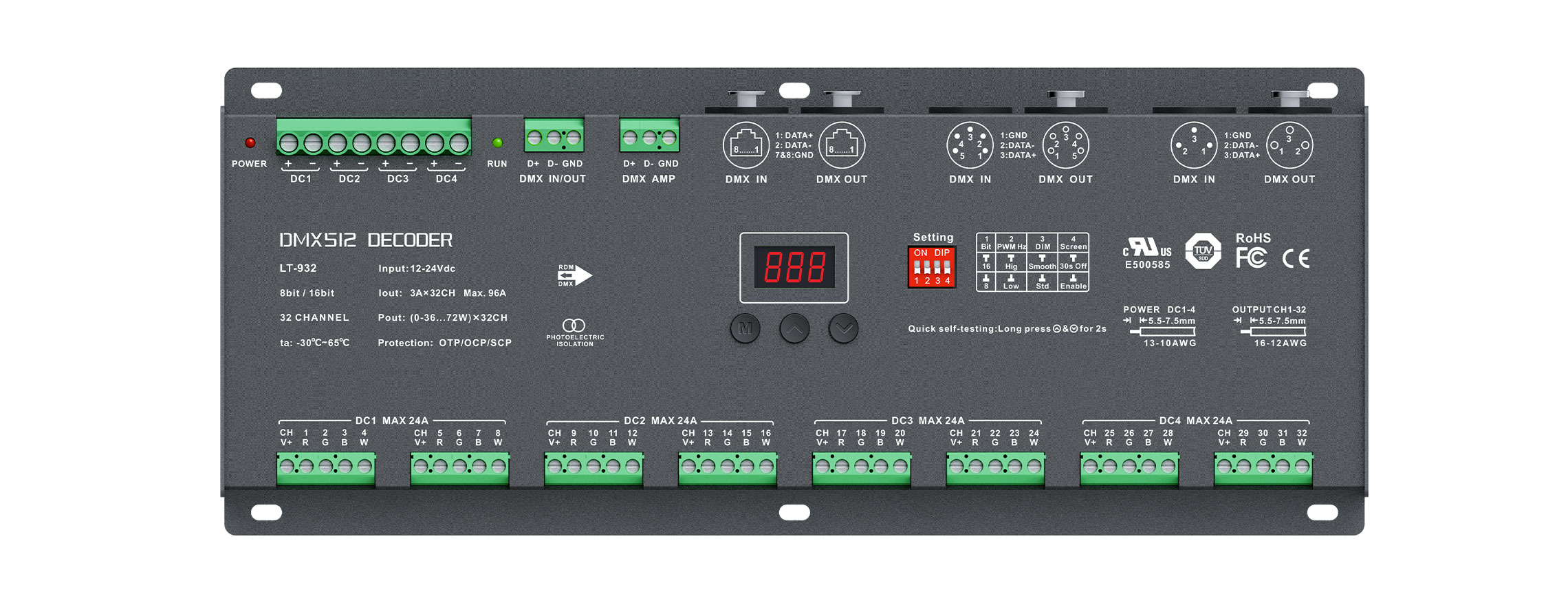 32CH CV DMX Decoder LT-932