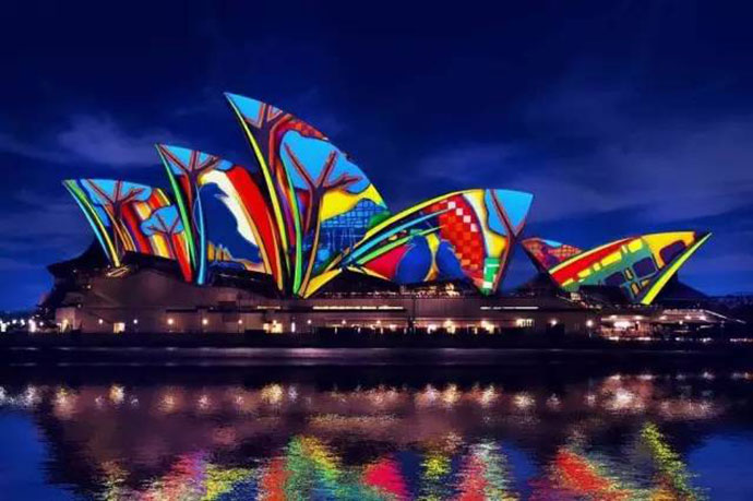 悉尼国际会议中心灯光节