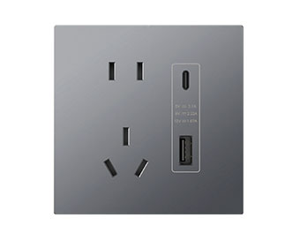 SUPER+ 五孔-USB 20W双协议快充插座 SK5T